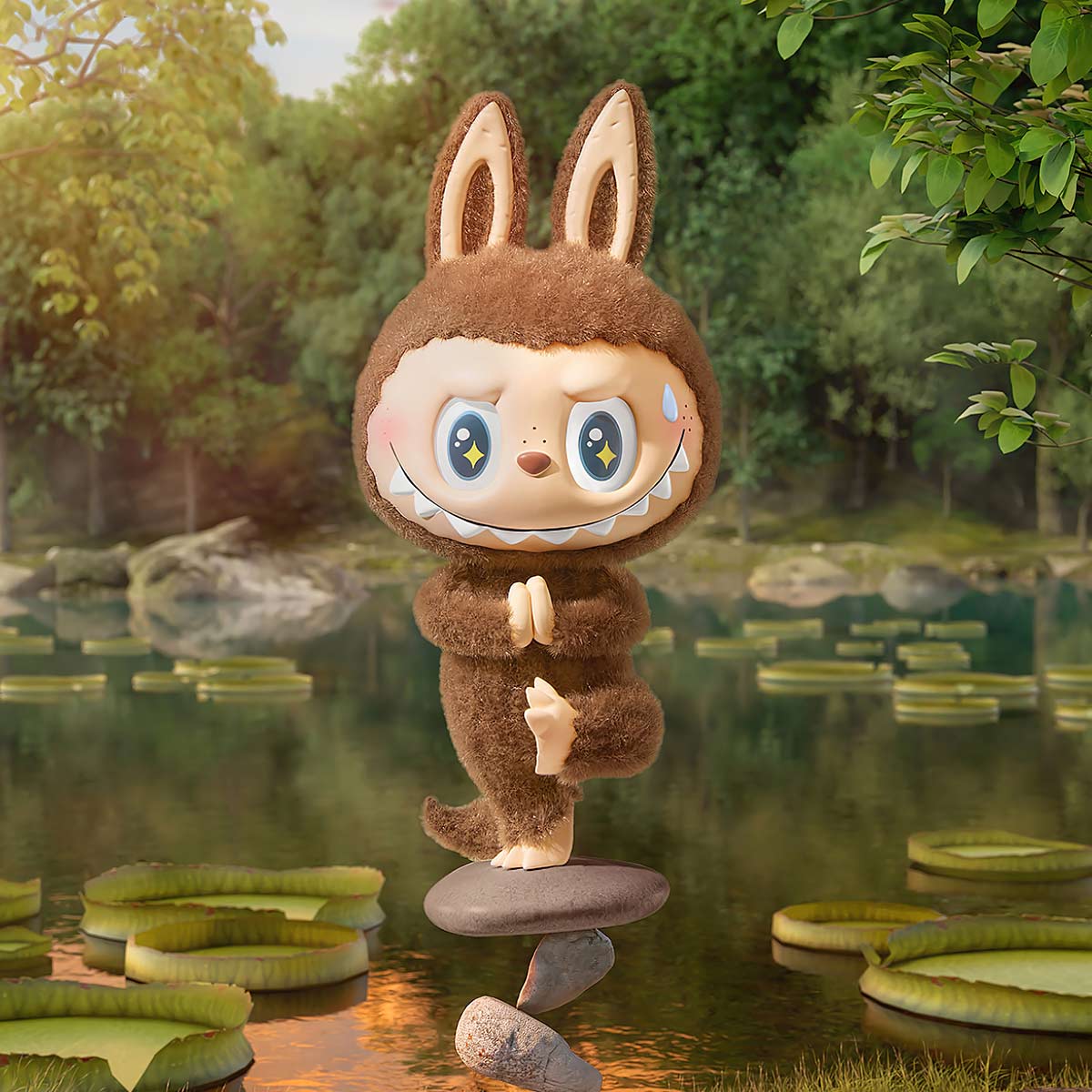 Pop Mart Figurine The Monsters - Série "Lazy Yoga" - 1 pièce