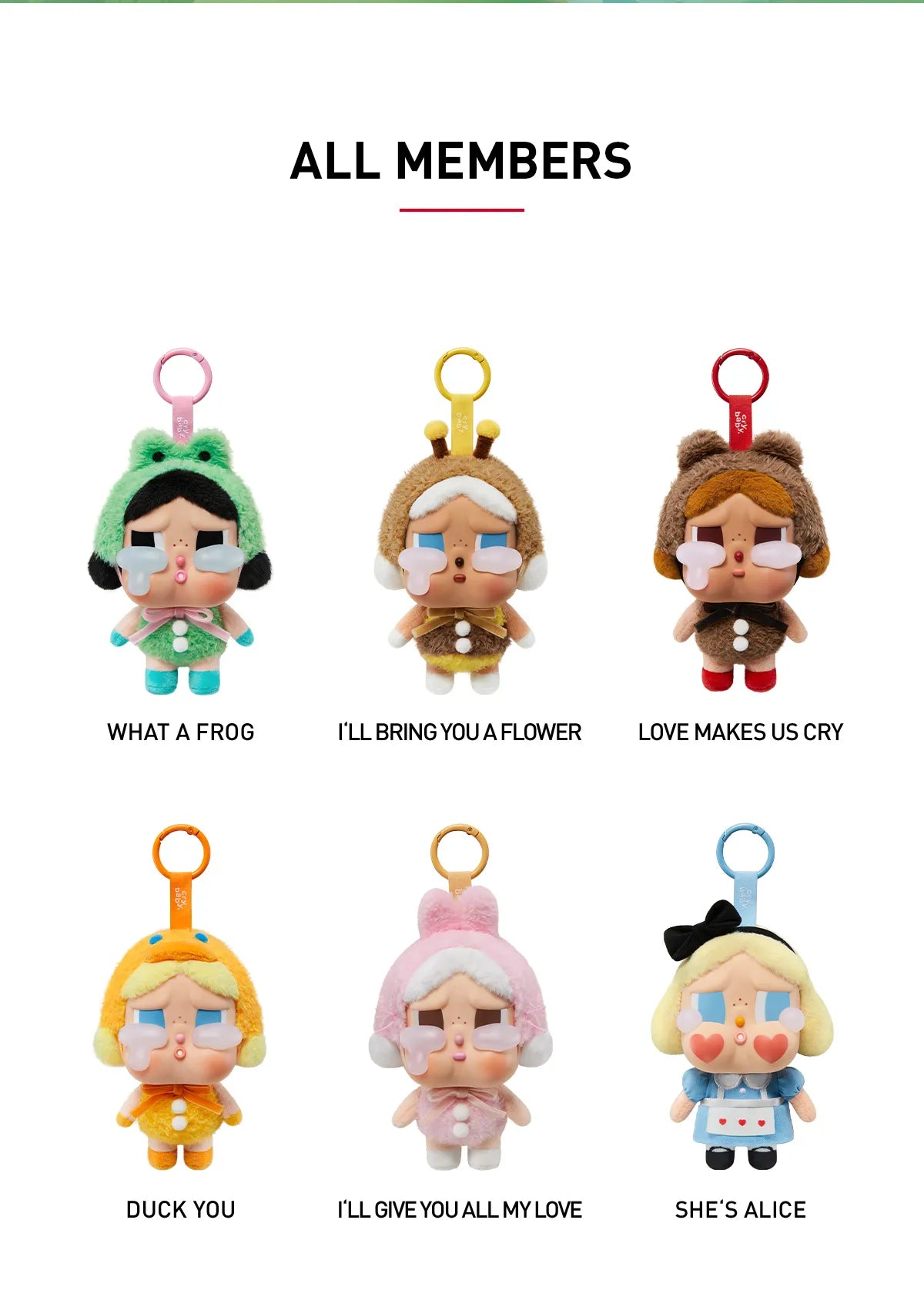 Pop Mart Peluche Crybaby - Série Crying Again - 1 pièce