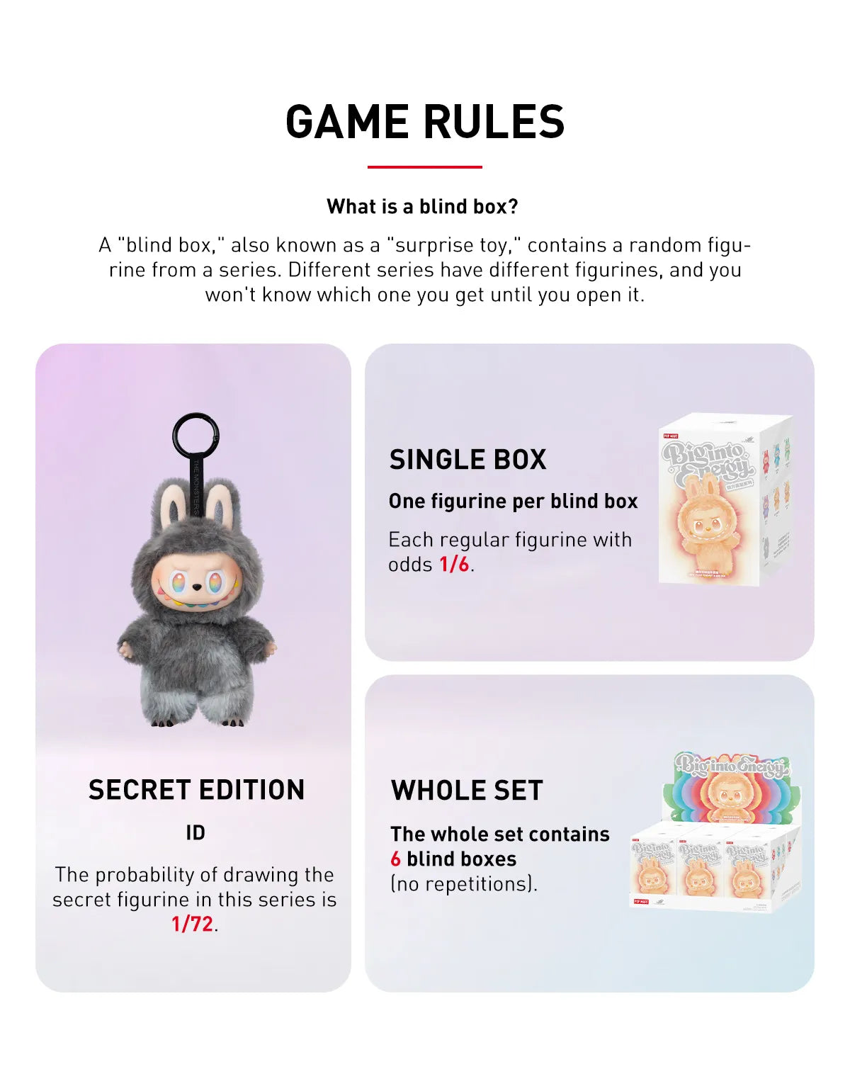 Pop Mart Peluche Labubu - Série Big Into Energy - 1 pièce