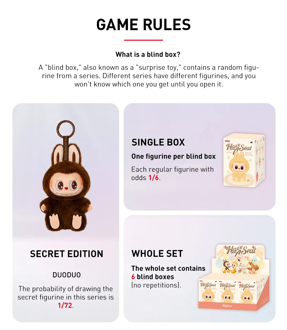 Pop Mart Peluche Labubu - Série Have A Seat - 1 pièce