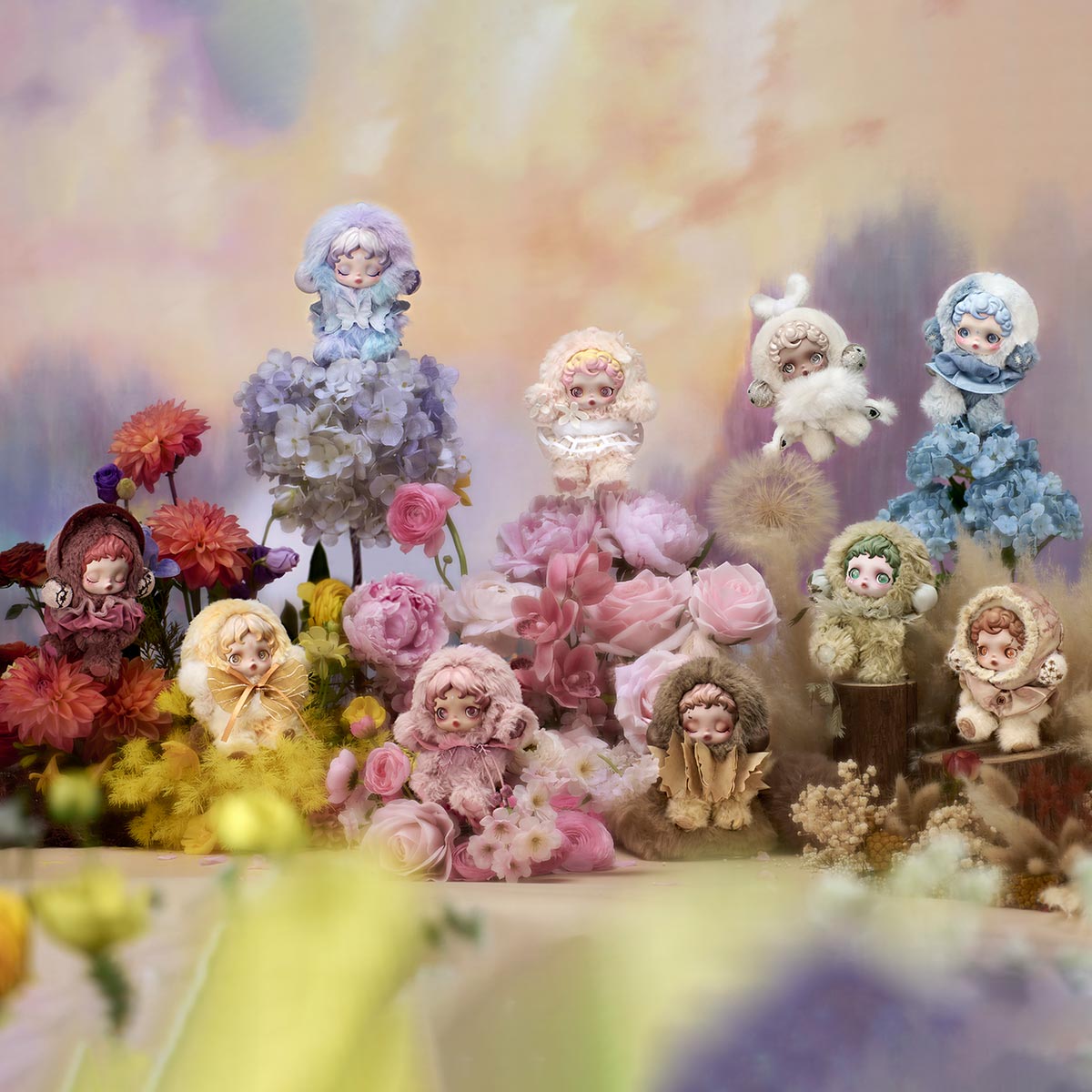 Pop Mart Peluche Skullpanda - Série L'impressionnisme - 1 pièce